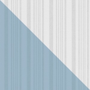 Strukturierte, matte Streifen Tapete in Weiß/Blau von PROFHOME, überstreichbar.