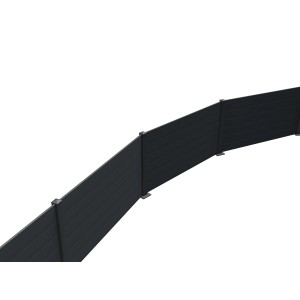 ZacAlu Zaunelement Alupanel in Anthrazit, Teil eines modularen Zaunsystems.