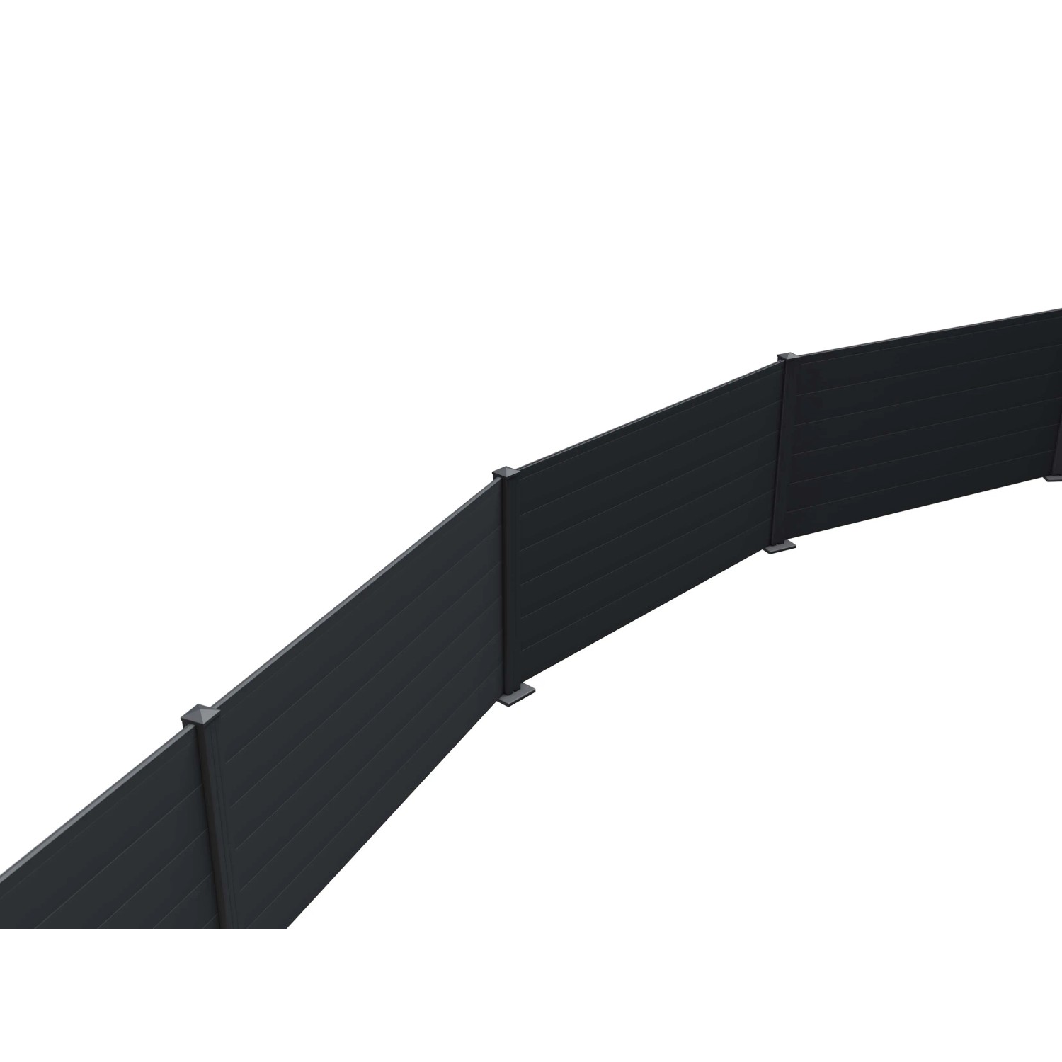ZacAlu Zaunelement Alupanel in Anthrazit, Teil eines modularen Zaunsystems.
