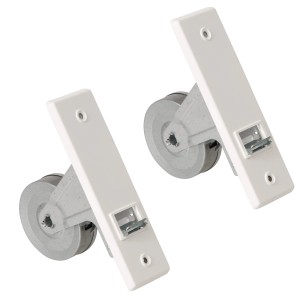 Rollwin 2x Rolladen Gurtwickler Unterputz 135mm Lochabstand Weiß Ohne Gurt Für 23mm Rolladengurt Geeignet Rollo Wickler Mit Abdeckblende