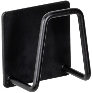 Schwarzer Wenko Universal-Halter Edea aus Edelstahl für Küchenhelfer.