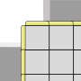 Weißes Echtglasprofil (19x8x1 cm) als Abschluss für Glasbausteine.
