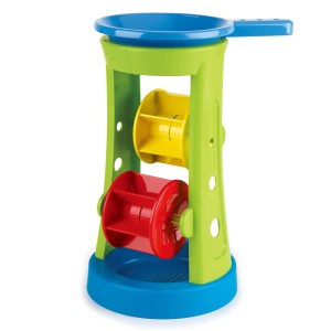 Hape Sandspielzeug-Set: Sandmühle mit Trichter und Sieb, mehrfarbig.