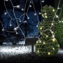 Globo LED-Solarlichterkette mit 120 transparenten LEDs, 20 m lang, für den Außenbereich.