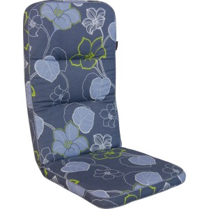 Angerer Hochlehner Stuhlauflage Meran Grau Blumenmuster für Gartenstuhl.