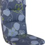 Angerer Hochlehner Stuhlauflage Meran Grau Blumenmuster für Gartenstuhl.