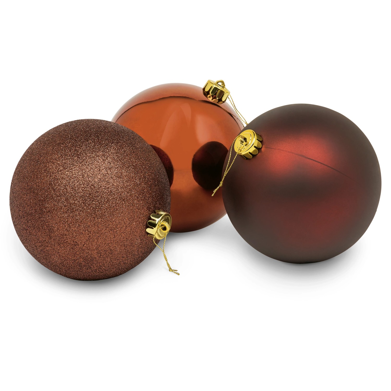 XXL Weihnachtskugel Ø 14 cm 1 Stück Braun