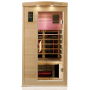 Dewello Infrarotkabine Pierson Pro, 100x100, Hemlock Zeder, für 1 Person mit Vollspektrumstrahler.