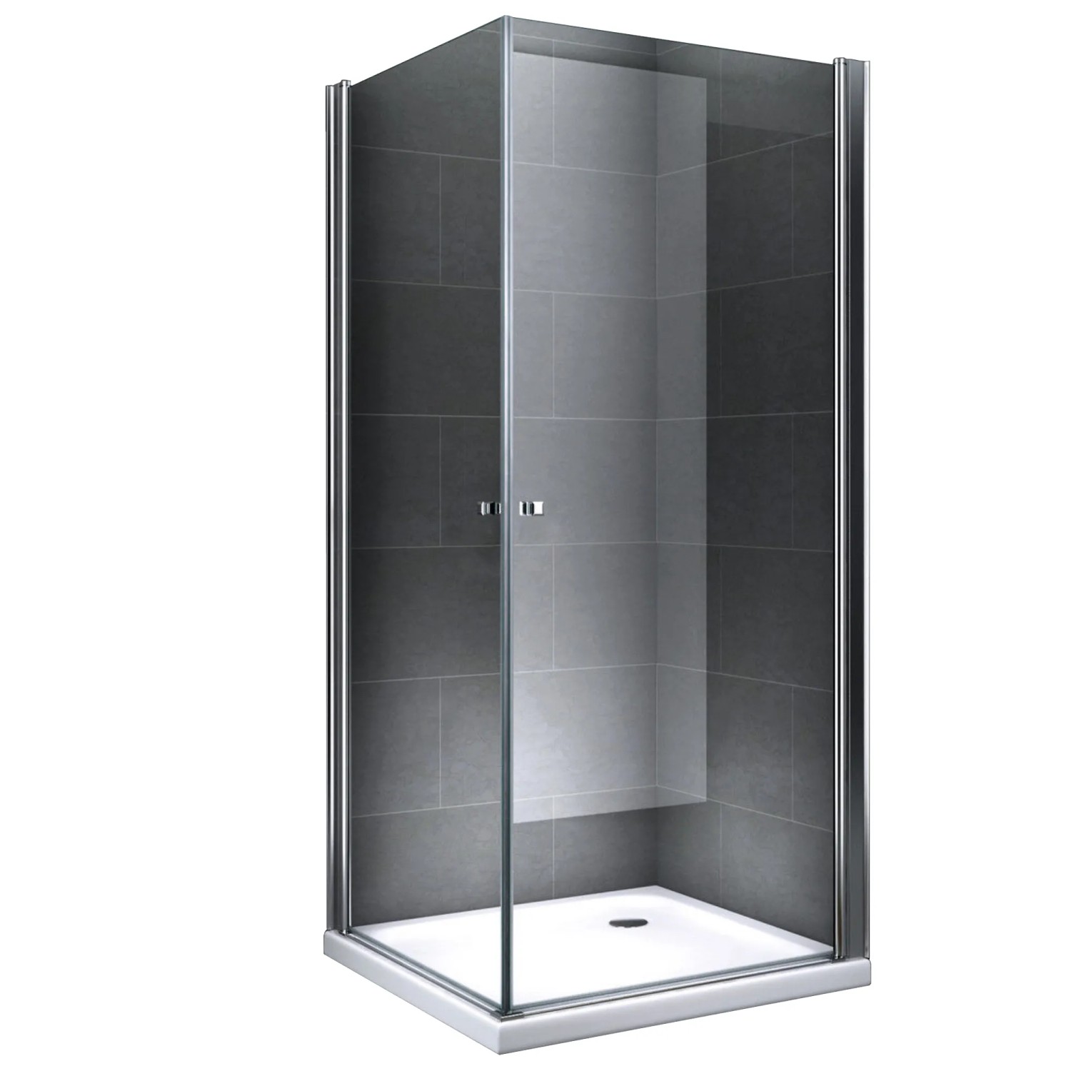 Dein Bau Projekt Duschkabine Glasdusche Klarglas 90 x 195 x 90 cm m. Wanne