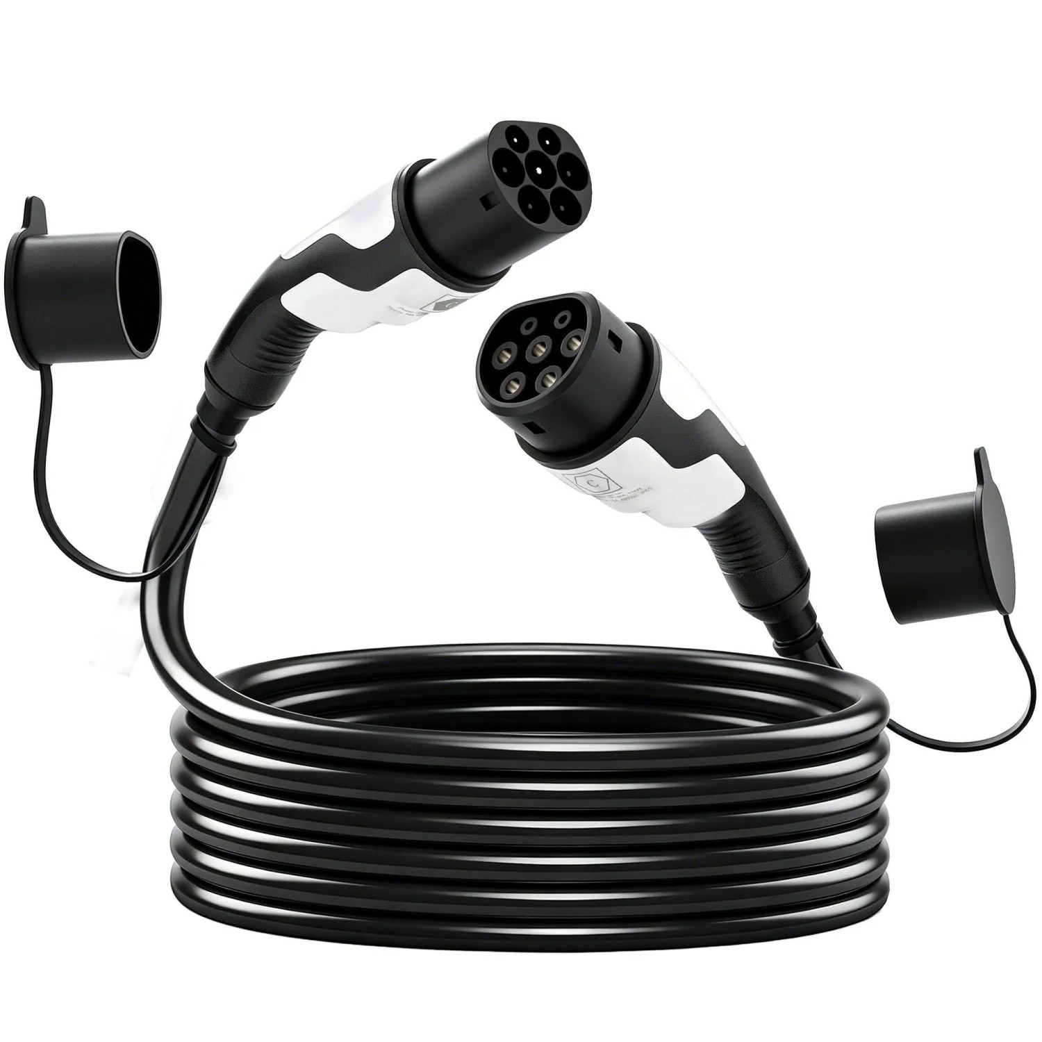 HOMCOM EV Ladekabel PC TPU 500L x 8B x 8H cm Schwarz+Weiß