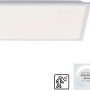 Weißes Just Light LED-Panel Fleet 44,5x44,5 cm mit Bewegungsmelder.