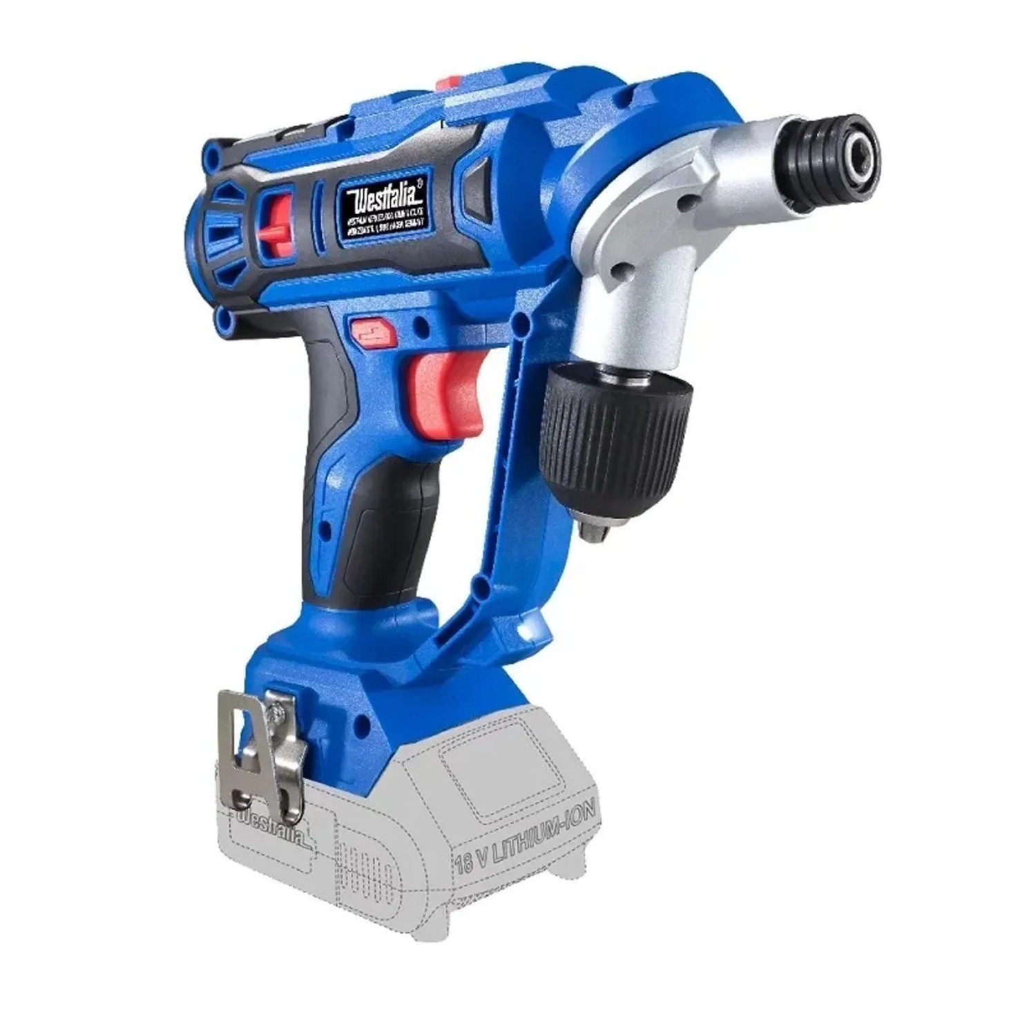 Westfalia Accu-Twin Bohrer 18 V Li-Ion ATD18 Blau Kunststoff ohne Akku und LadegerÄT