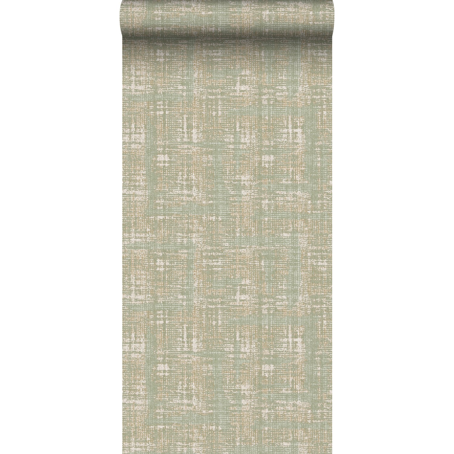 Sanders & Sanders Tapete Leinen-Optik Graugrün 53 Cm X 10 M - 640262 günstig online kaufen