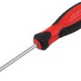 Schraubendreher PH1 x 80 mm mit rot-schwarzem 2-Komponenten-Griff.