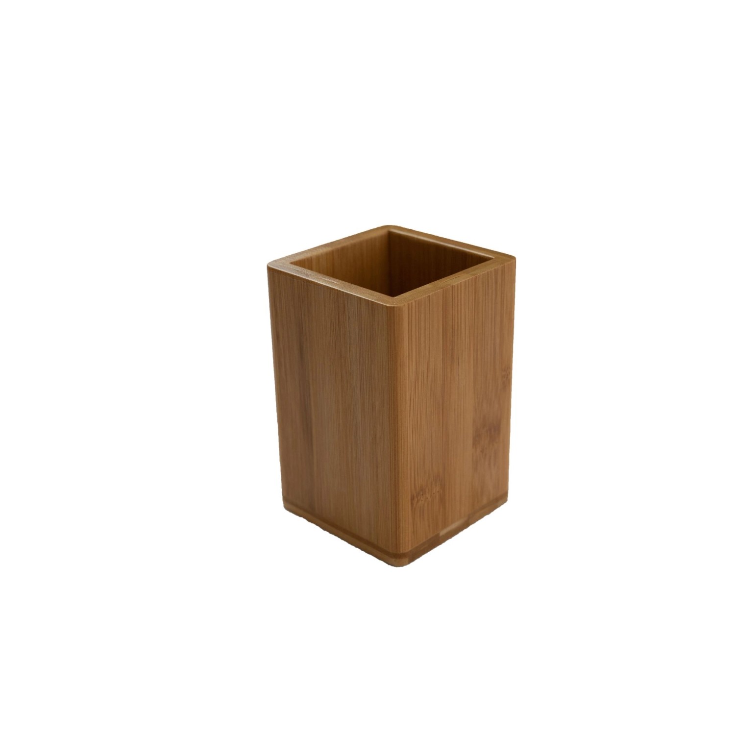Bagnoxx Zahnputzbecher Viereckig 7,6 x 7,6 x 11cm Bambus Braun günstig online kaufen