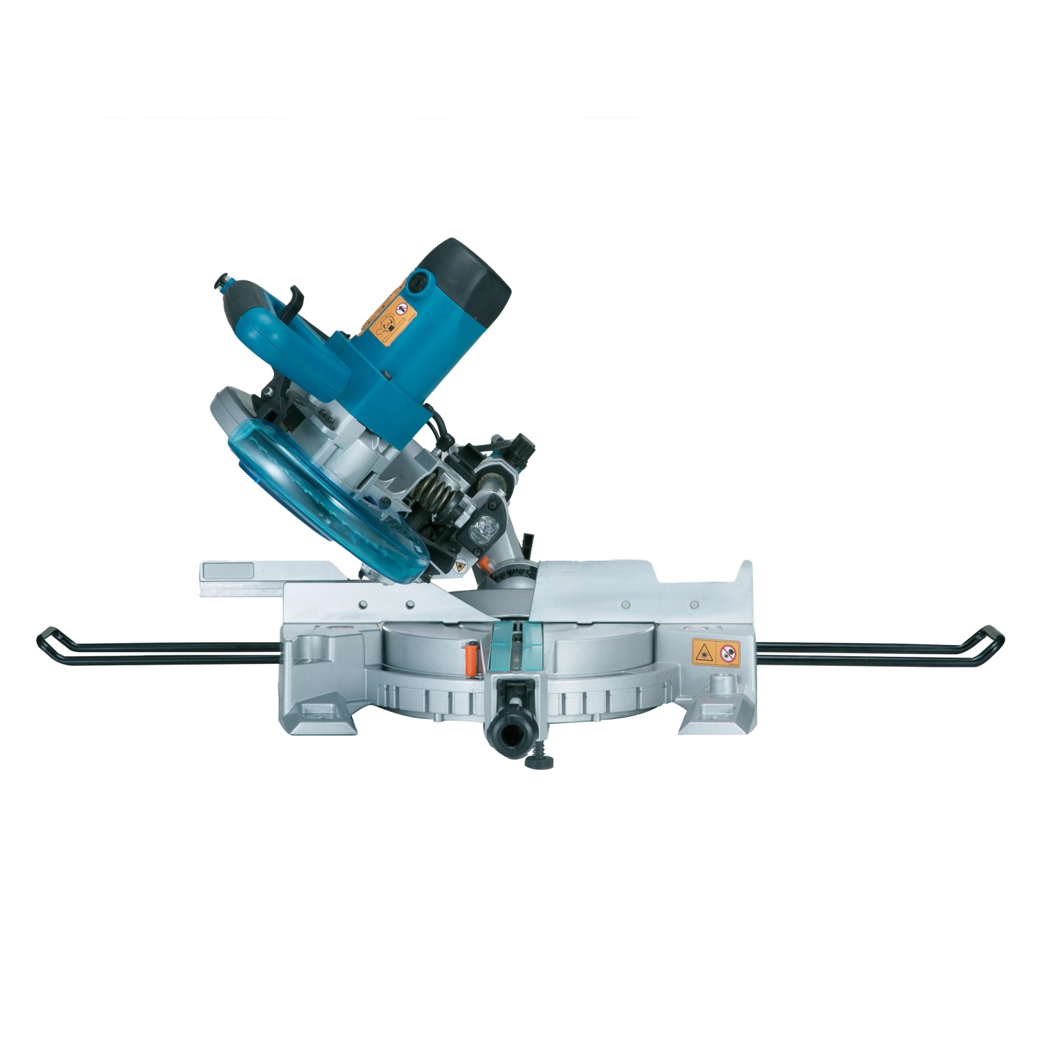 Makita Kapp- und Gehrungssäge LS0815FLN 216 mm, blau/silber, mit Laserlinie und Zubehör.