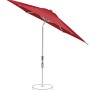 Suncomfort Marktschirm, rot-weinrot, mit Dreh- und Neigungsfunktion für optimalen Sonnenschutz.