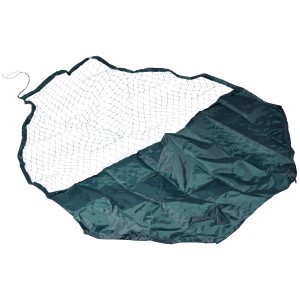 8-eckiges Nylon-Schutznetz, 135x135 cm, für Kleintier-Gehege. Hälfte Netz, Hälfte Sonnenschutz.