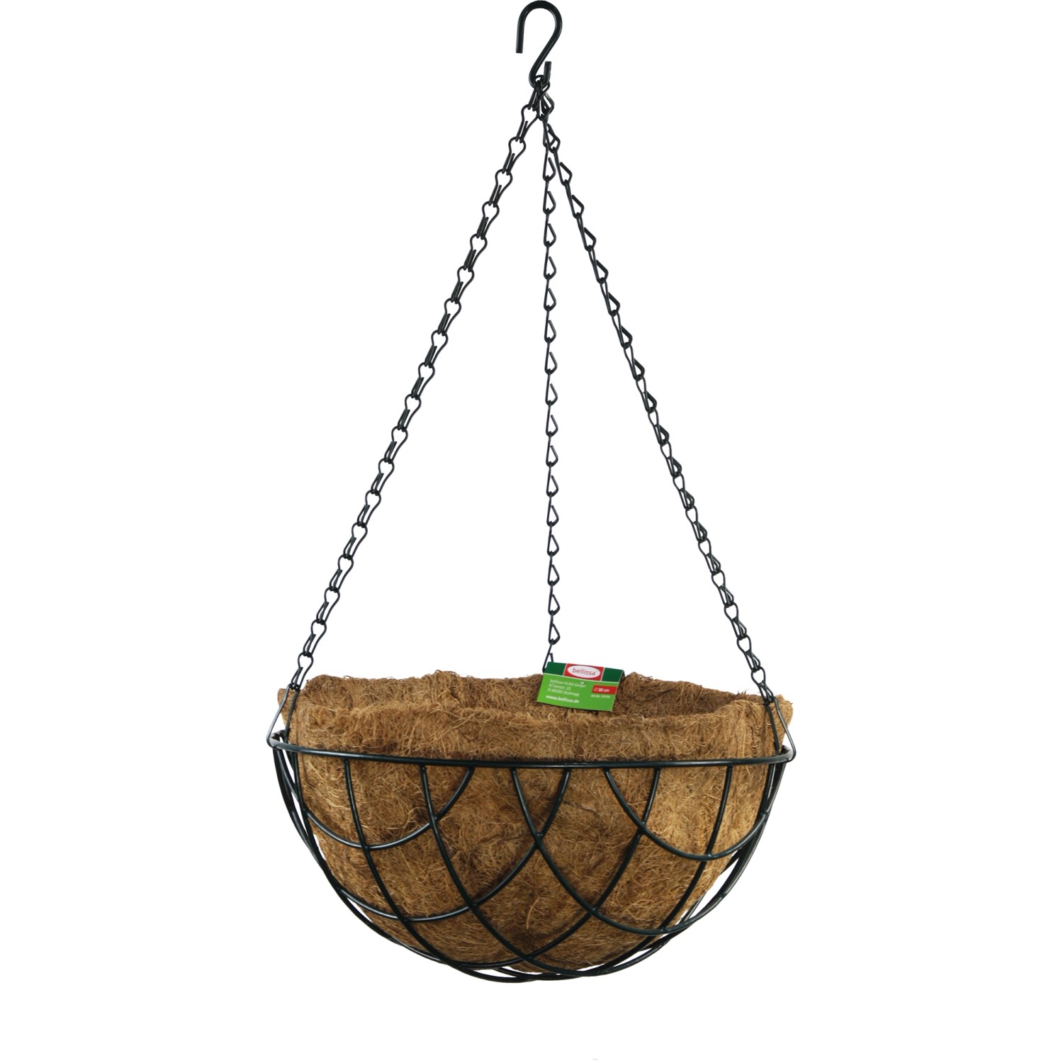 Bellissa Hanging Basket Schwarz inkl. Kokoseinsatz  Ø 55 cm günstig online kaufen