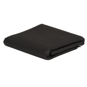 Zusammengelegtes, schwarzes Windhager Unkrautvlies, 160x500cm, 50 g/m².