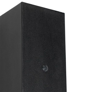 Schwarze QAZQA Wandleuchte Baleno II IP44 mit Dämmerungssensor für Aussen.