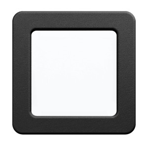 Quadratischer, schwarzer LED-Einbauspot Fueva 5 von Eglo mit neutralweißem Licht.