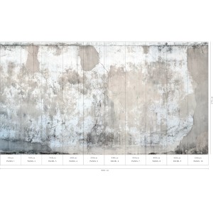 Erismann Fototapete Industria Grau, Motiv einer grauen Industriewand mit Rissen, 500x270cm