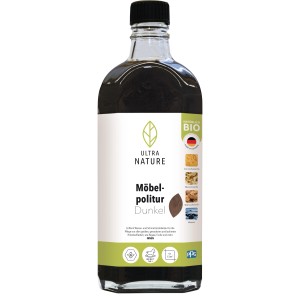 Flasche Ultra Nature BIO Möbelpolitur Dunkel 0,25l für Holzoberflächen.