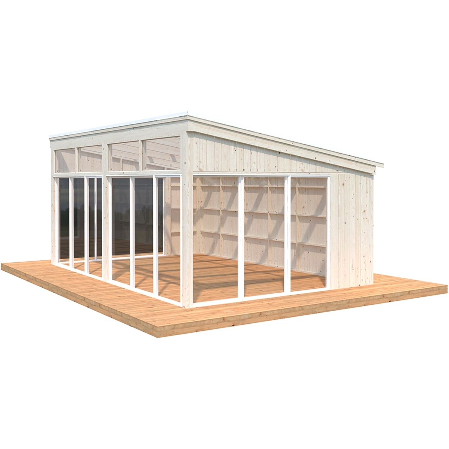 Palmako Pavillon Nova 21,5 m² Transparent Tauchgrundiert 602 cm x 396 cm günstig online kaufen