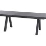 Ausziehbarer, rechteckiger Siena Garden Gartentisch Ferrostone, 100x260 cm, mit Aluminiumgestell.