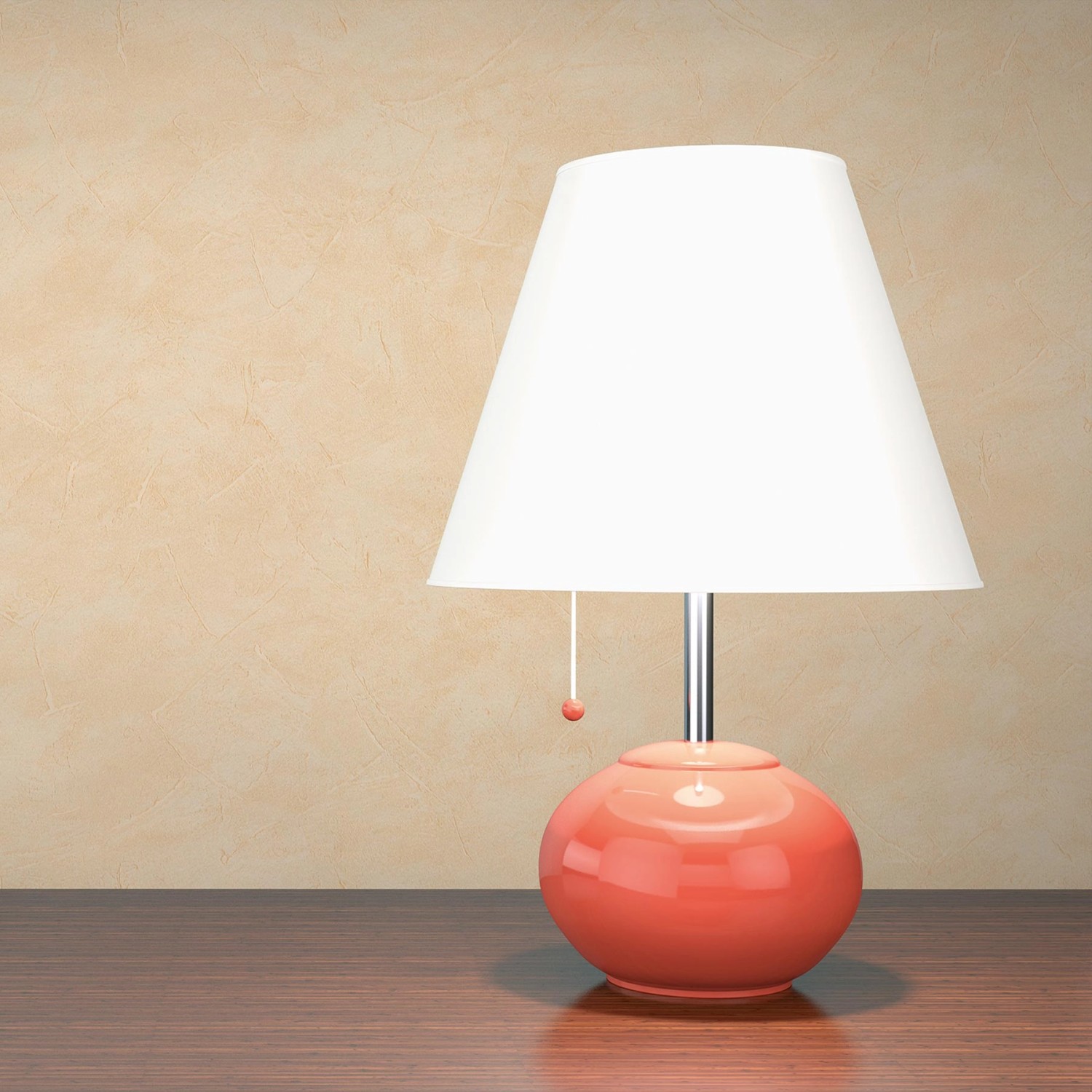 Gelbe Unitapete von Tadessi mit passender Lampe im Raum.