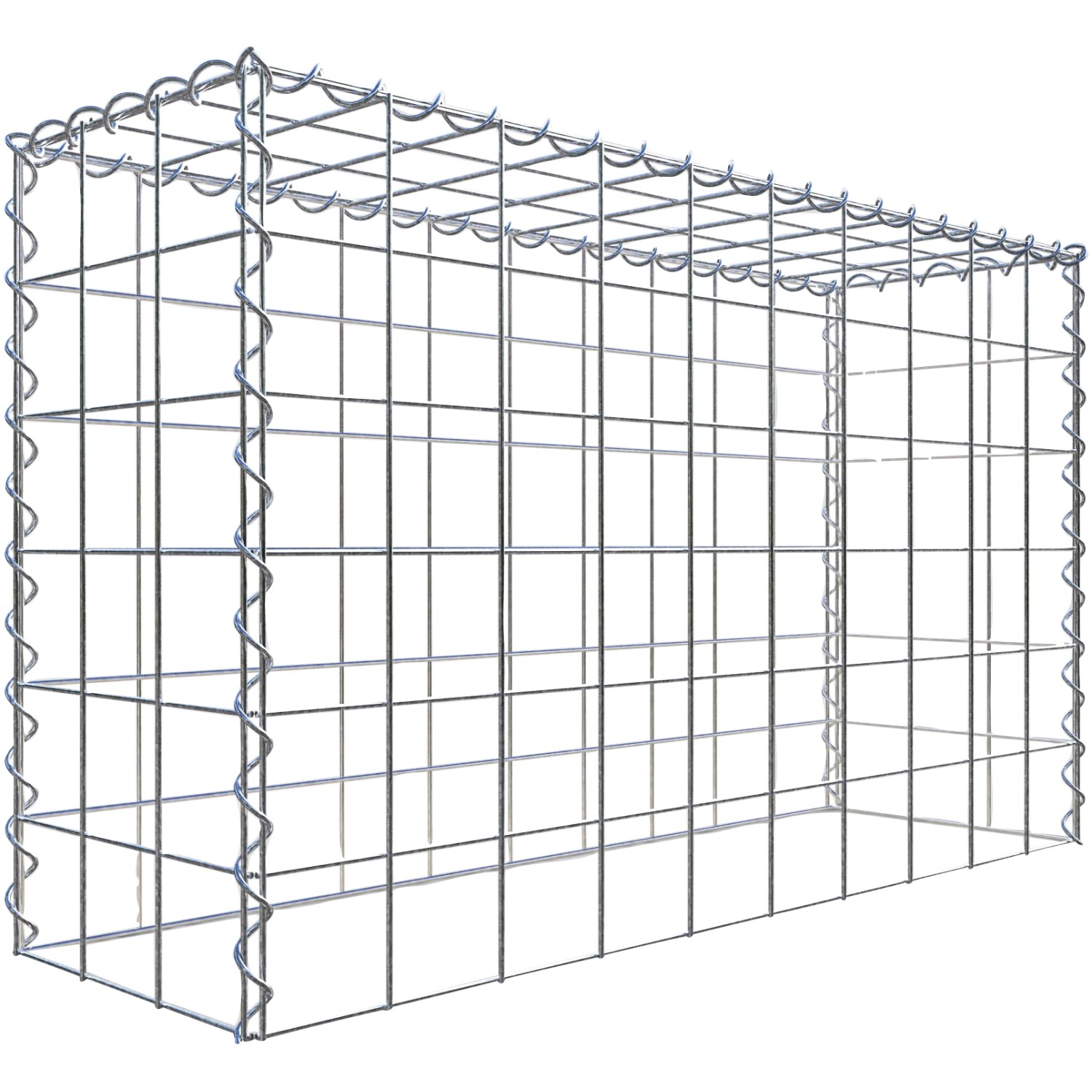 Gabiona Gabione-Anbaukorb Typ 3 60 x 100 x 30 cm Maschenw 10 x 10 cm