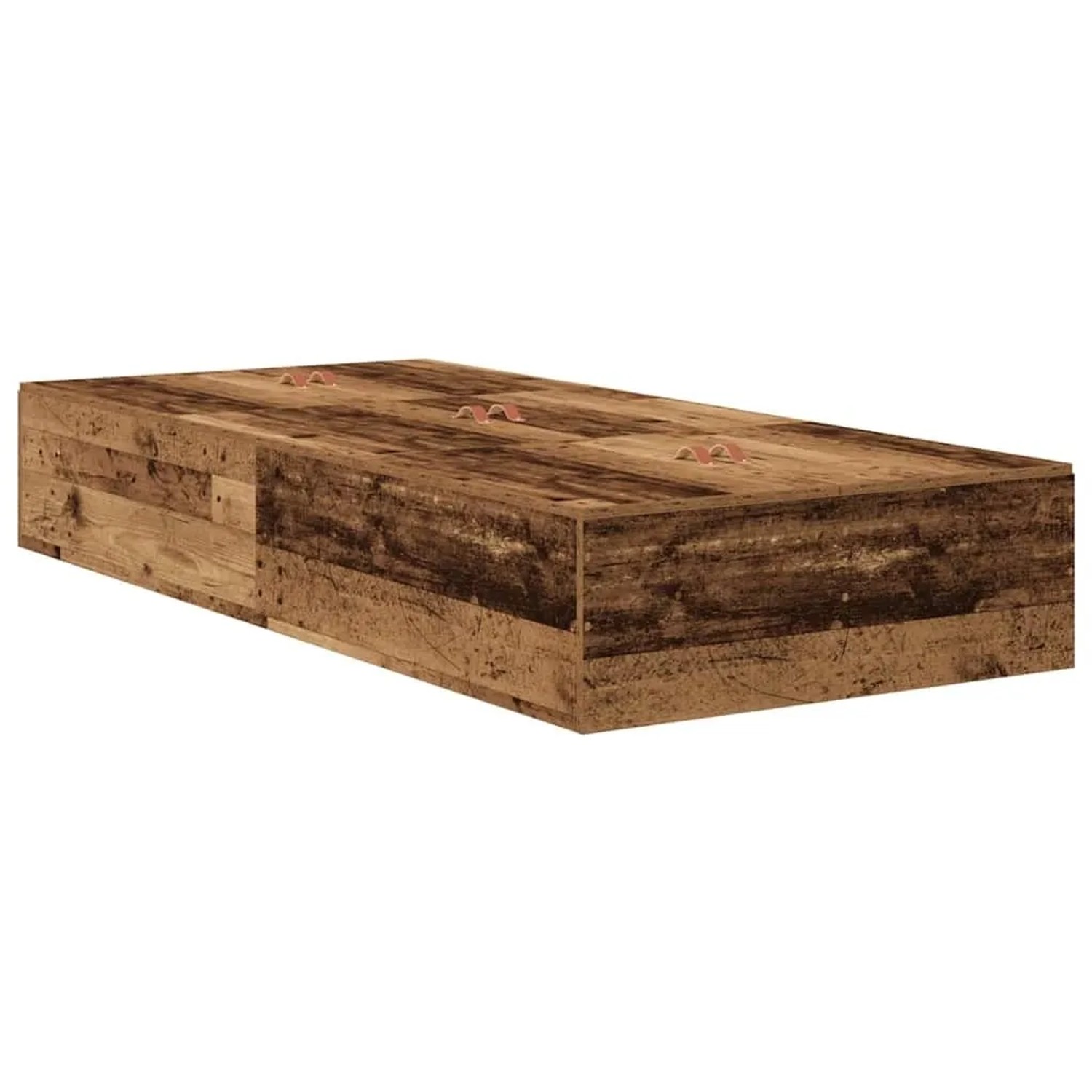 vidaXL Stauraumbett Altholz 90 x 190 cm Holzwerkstoff 3335411 günstig online kaufen
