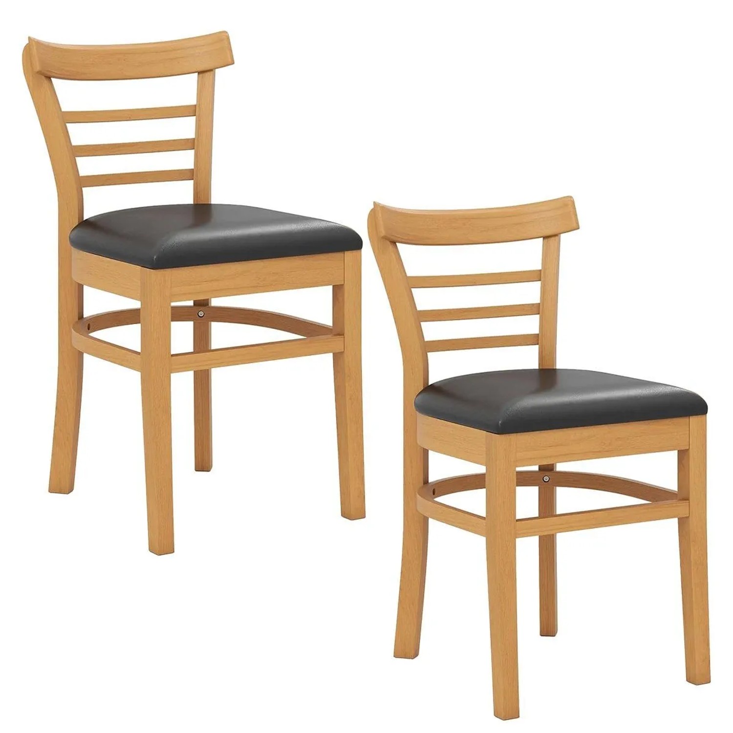 Costway Esszimmerstühle 2er Set Holz Natur 41.5 x 48 x 78.5 cm günstig online kaufen