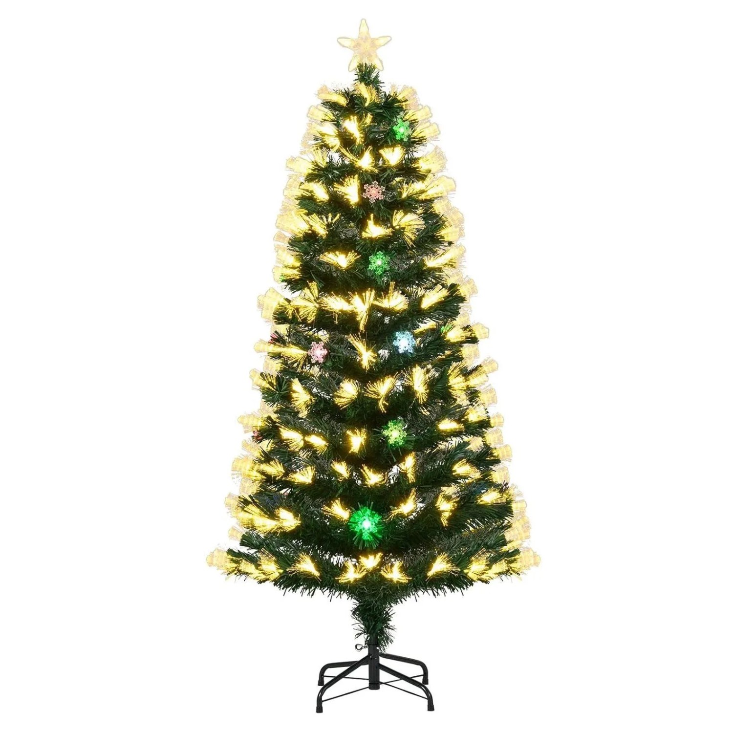 Costway Weihnachtsbaum mit Beleuchtung 170 Zweigspitzen 150 cm
