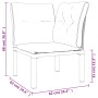 vidaXL Garten-Lounge-Set, Eck- und Mittelstuhl, Fußhocker, schwarzes Poly Rattan mit grauen Kissen.