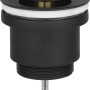 Schwarzes baliv Push-Ventil PV-3420 für Waschbecken, Auslaufventil mit Pop-Up Funktion.