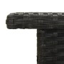 Detailansicht: Schwarzer vidaXL Beistelltisch aus Poly Rattan, Gartentisch für Terrasse.