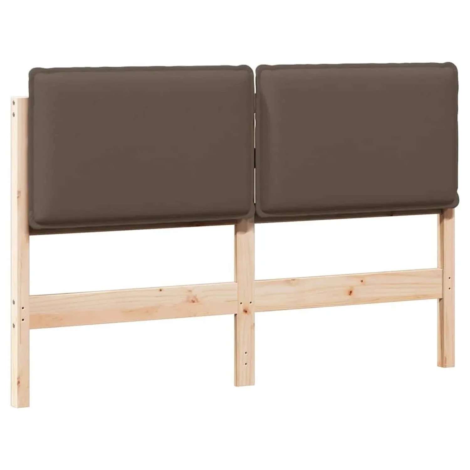 vidaXL Gepolstertes Kopfteil Natur und Hellgrau 135 cm 880021