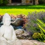 Relaxdays Buddha Figur Polyresin Creme Wetterfest 70 cm x 45 cm x 35 cm 7,5 kg_5