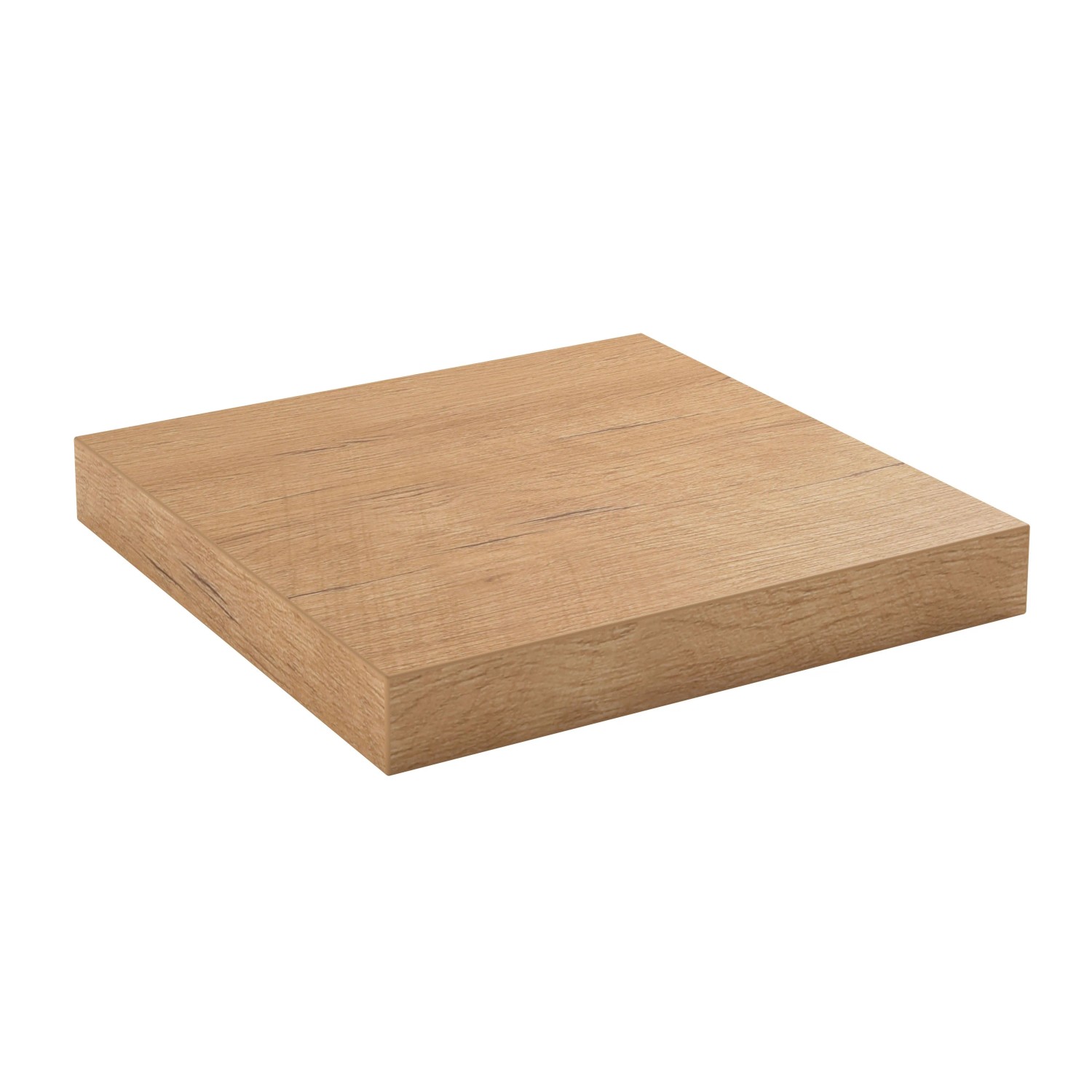 Rechteckige Holzoptik-Platte in Vintage Eiche-Nachbildung für Küchenzeile. Helle Maserung.