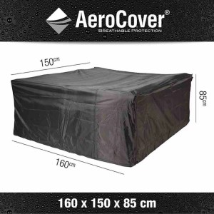 Aerocover Schutzhülle für Sitzgruppe, 85x150x160 cm, anthrazit. Atmungsaktive Abdeckung für Gartenmöbel.