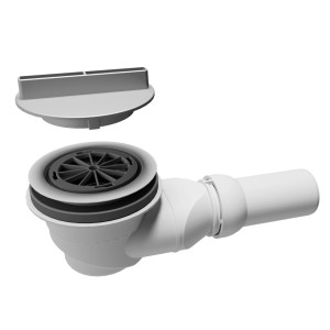 Breuer LiteLine Ablauf, waagerecht, Ø 5 cm, für Komplettduschen und Duschwannen