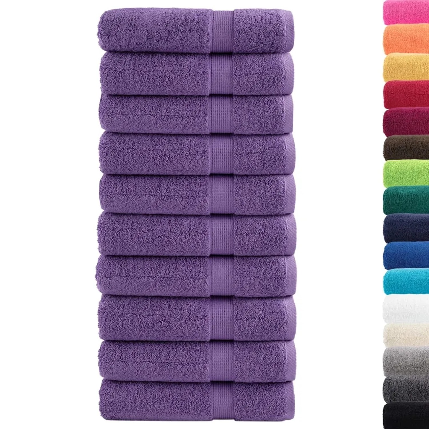vidaXL Premium-Handtücher SOLUND 10 Stk Lila 50x100 cm 600 g/m² 137355_3
