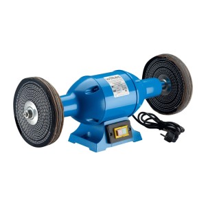 Wiltec Poliermaschine Doppelschleifer 750W Ø200Mm Polierblock Polierscheiben