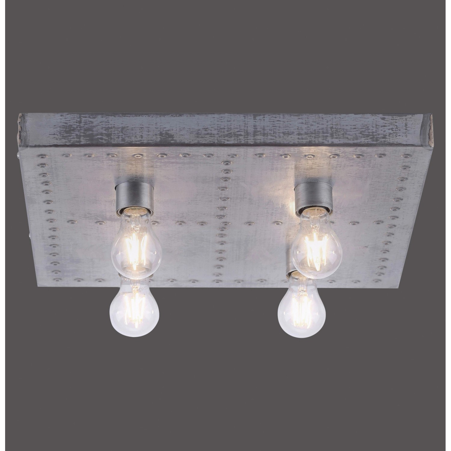 Just Light. Deckenleuchte Samia Eisen E27-Fassung IP20