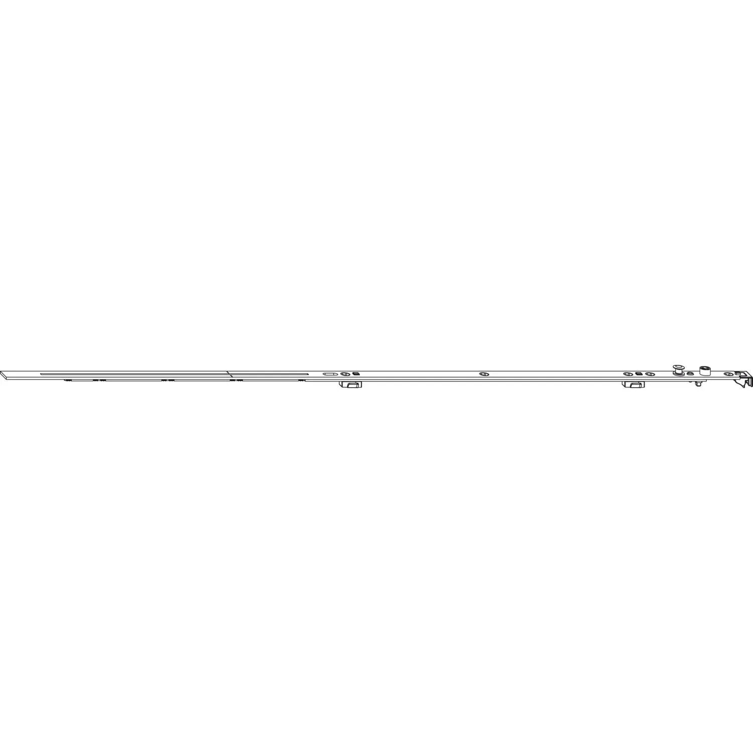 Macomm Drehbandstulp Ablängbar Flügelfalzbreite 601-800mm Silber