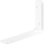 Weißer, pulverbeschichteter Stützwinkel 80x120x40 mm für Holzkonstruktionen.