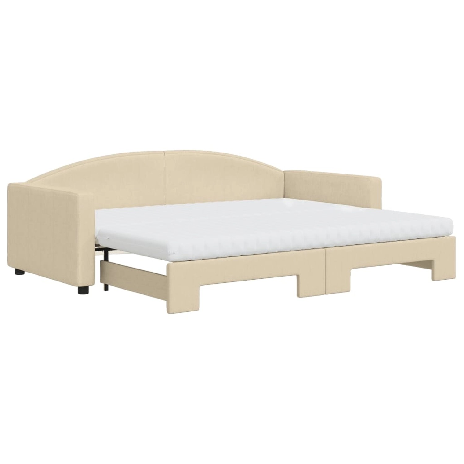 vidaXL Tagesbett Ausziehbar mit Matratzen Creme 90x200 cm Stoff1886825 günstig online kaufen