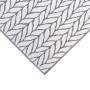 Grauer Primaflor In- & Outdoorteppich (160x220cm) mit Strickmuster für Terrasse & Balkon.